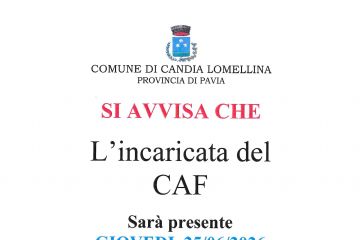 Avviso per servizio Caf